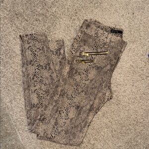 Zara snake print pants size 2